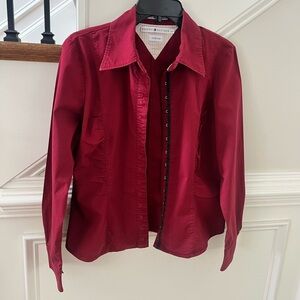 Tommy Hilfiger Women's Burgundy blouse